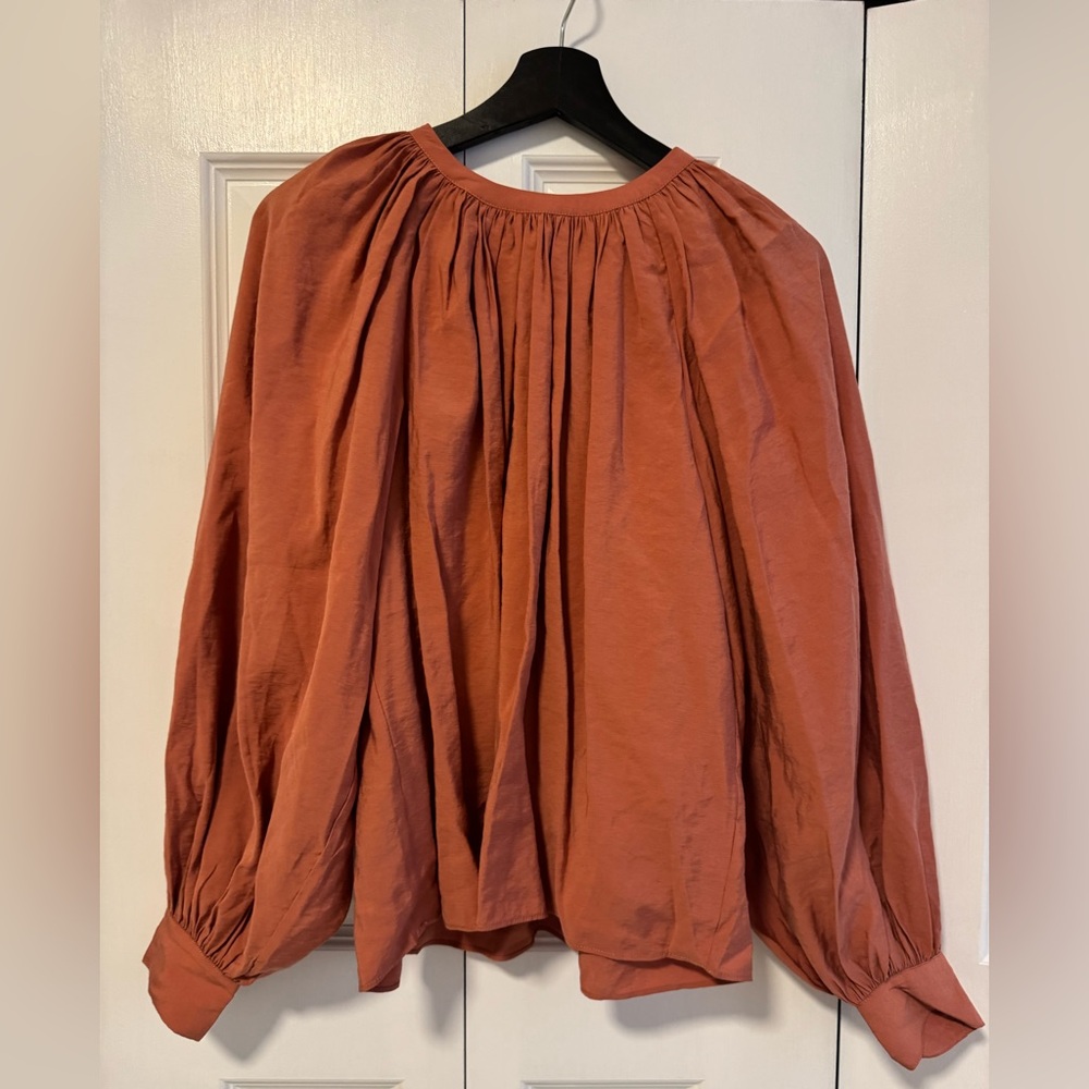 Ulla Johnson Oversized Rust Blouse